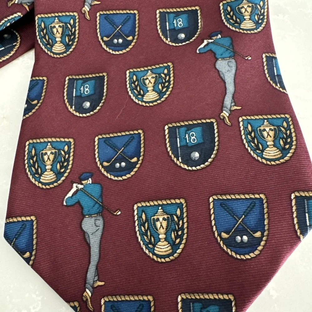 Hathaway Men's Silk Tie Novelty‎ Golfers
